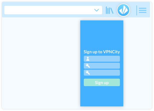 VPNCity desktop register image